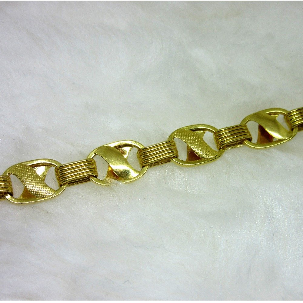 Gold Gents Hollow Bracelet