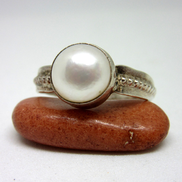 Silver 925 pearl unisex ring sr925-212 by 