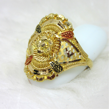 Simple broad culcutti gold ring by 