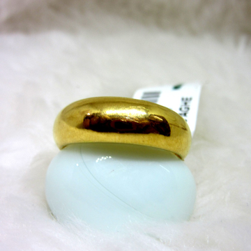 Gold Plain Hollow Band Ring by 