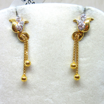 Gold Long Fancy Earring by 