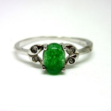 Silver 925 green rare stone ring sr925-192 by 