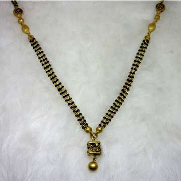 Gold classic oxidize mangalsutra dokiya by 