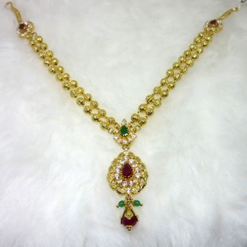 Delicate latest red diamond gold antique set by 