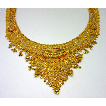Gold 22k hm916 culcutti classic short necklace set by 