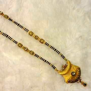 Gold 22k classic jadtar mangalsutra by 