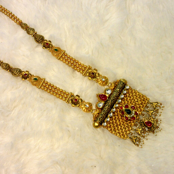 22k hm916 colorful stone jadtar set by 