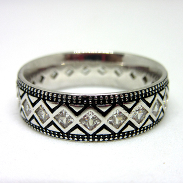 925 silver oxidise band sr925-207 by 