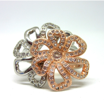 Silver 925 2 in 1 rose gold polis ring sr925-216 by 