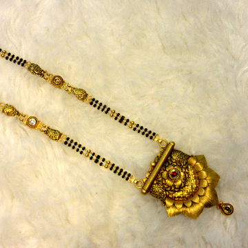 22k 916 semi oxidized mangalsutra by 