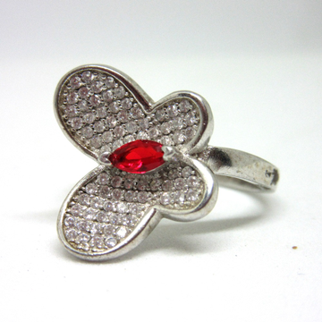 Silver 925 butterfly red diamond ring sr925-30 by 