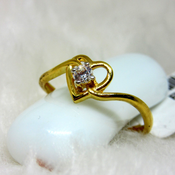 Heart linked swirl  engagement ring by 