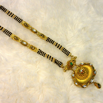 22k 916 gold semi jadtar mangalsutra by 