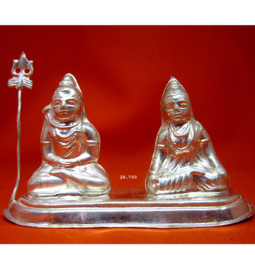 Silver Shree Shiv-Parvati Statue(Murti) MRT-22 by 