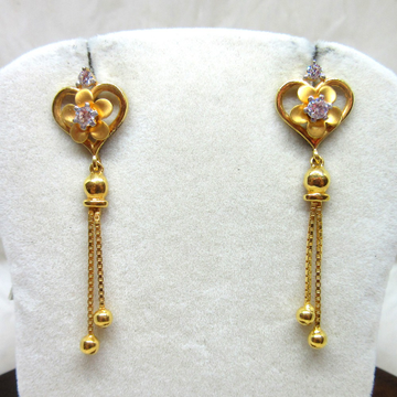 Gold Long Fancy Earring by 