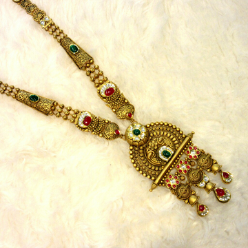 Gold hallmark 22k 916 long jadtar set by 