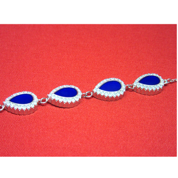 Silver 925 blue stone bracelet sb925-28 by 