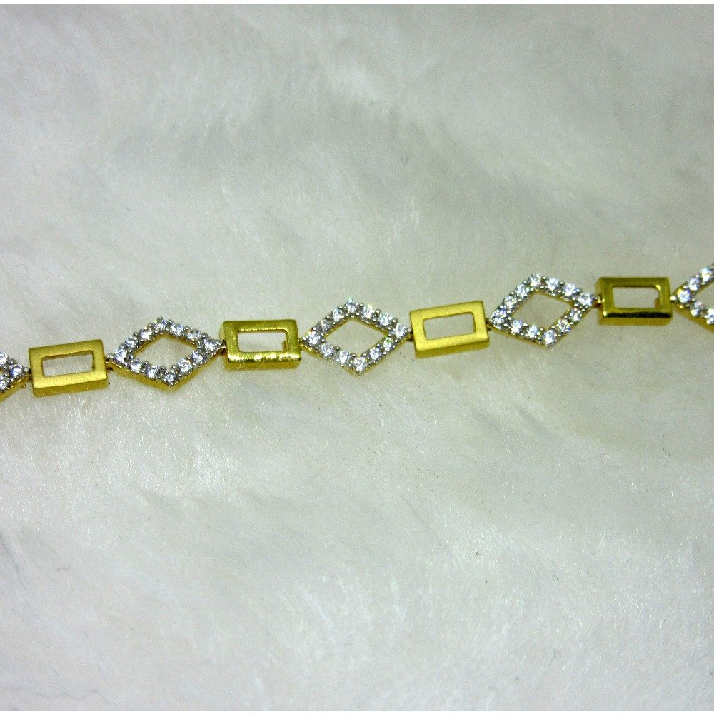 Gold Fancy Small Diamond Casting Bracelet