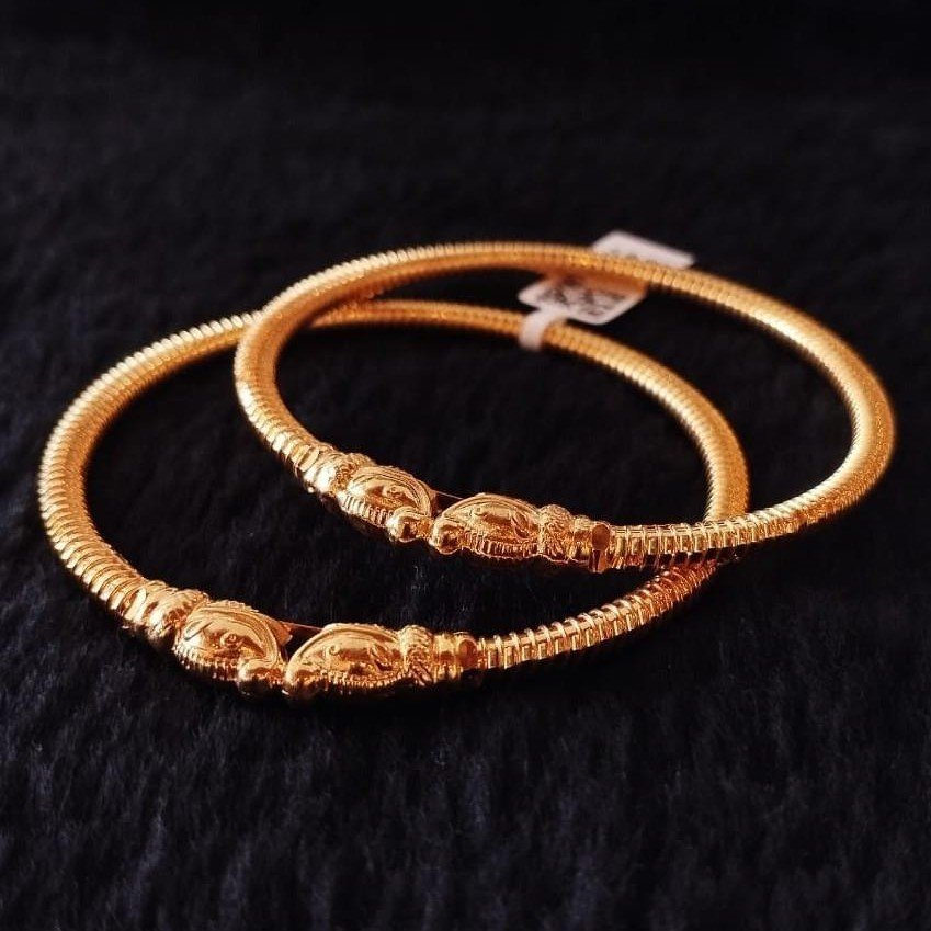 22K Gold Classic Copper Kadli Bangle