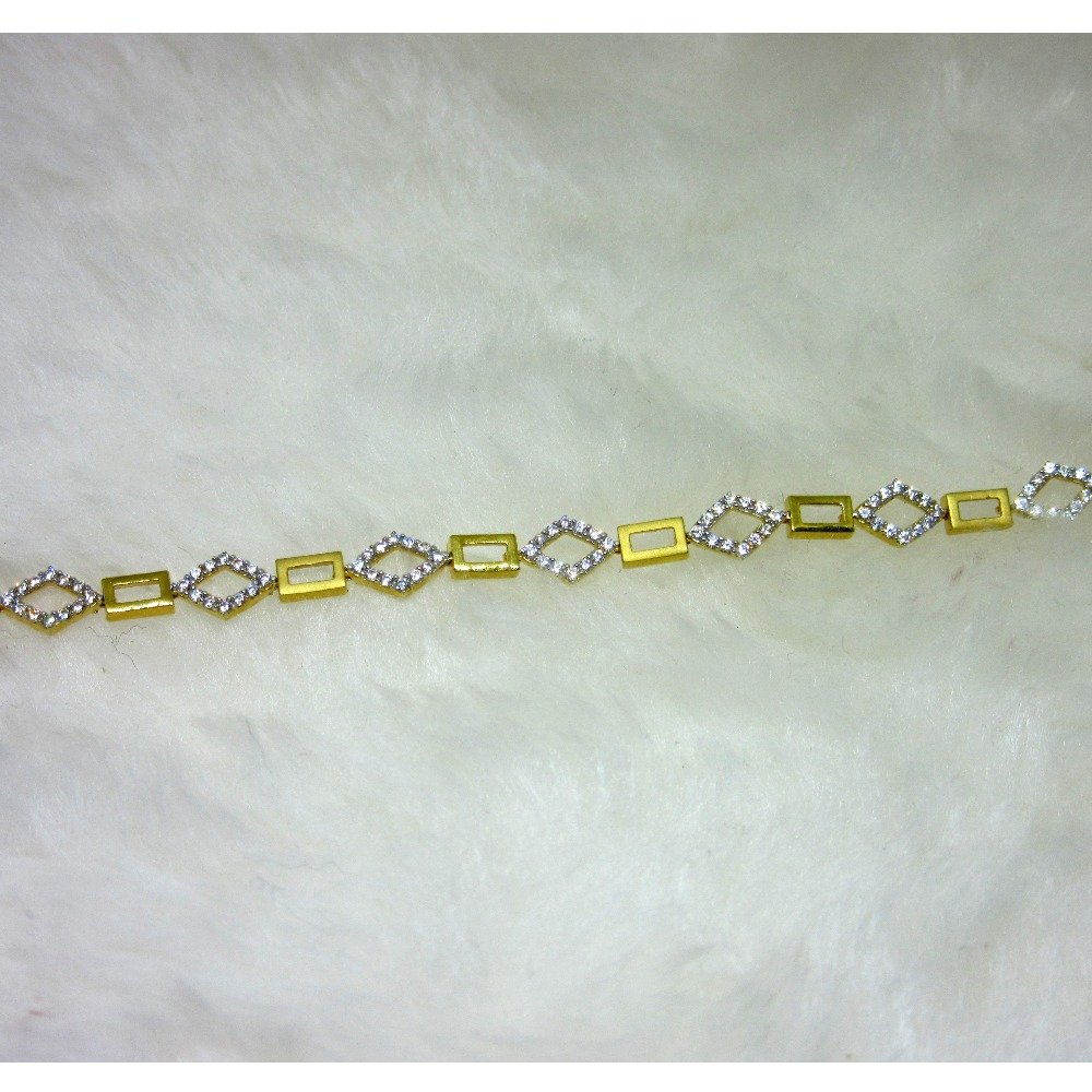 Gold Fancy Small Diamond Casting Bracelet