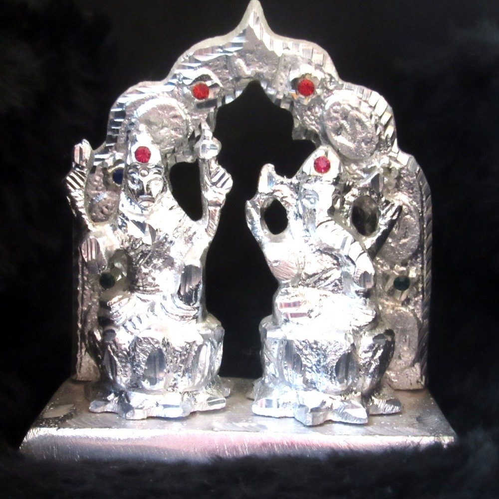 Metal shree lakshmi-ganesh statue(murti) washable & unbreakable hdm-7