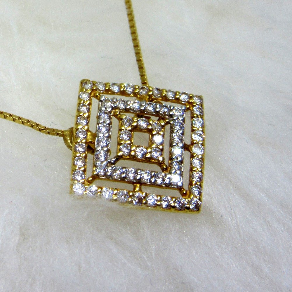 Gold micro diamond squre shape dokiya