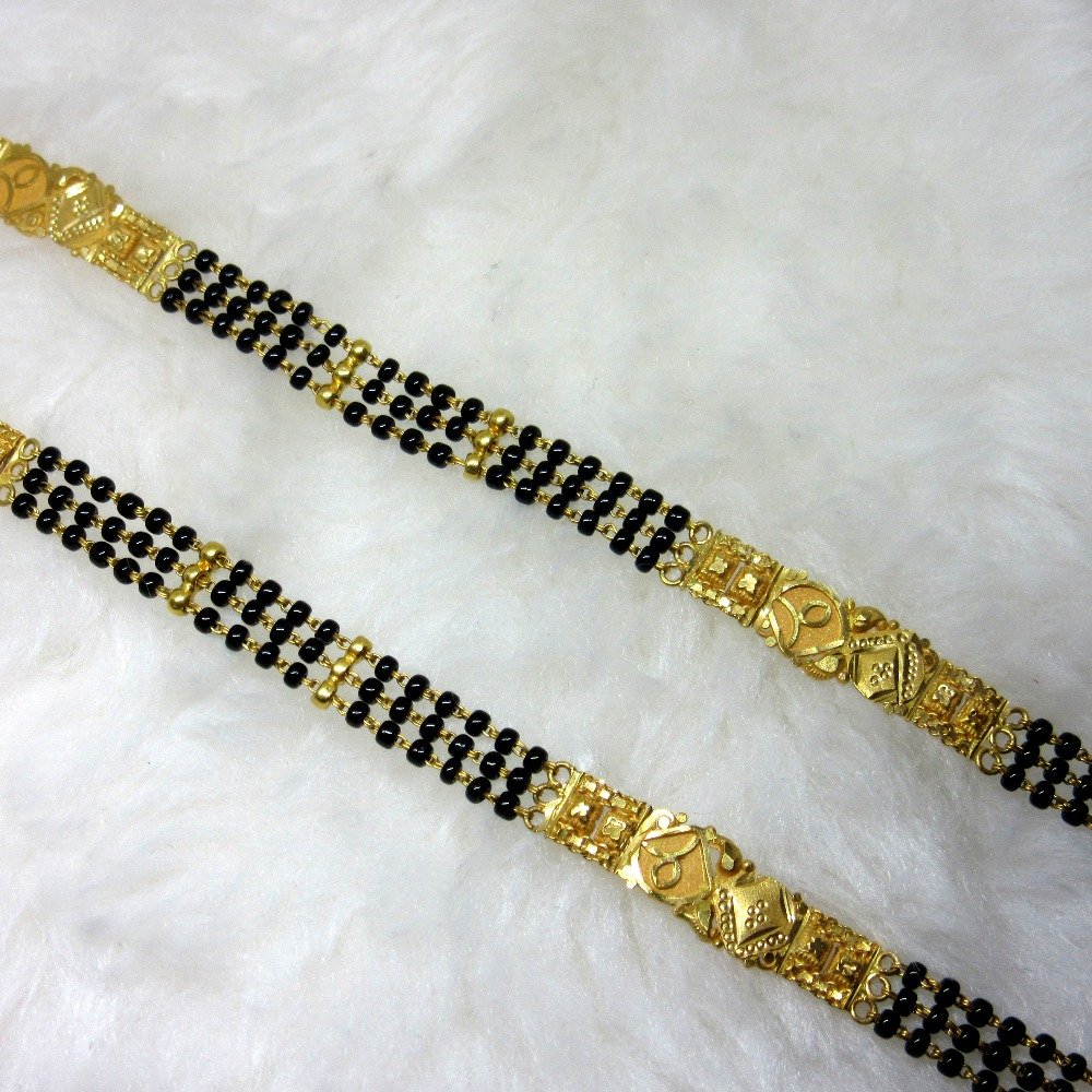 Gold jadtar oxidize mangalsutra