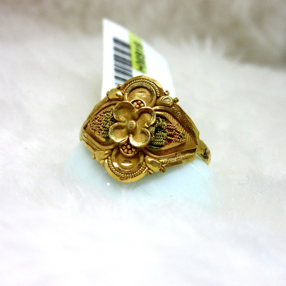 Gold Designer Oxidize Ladies Ring