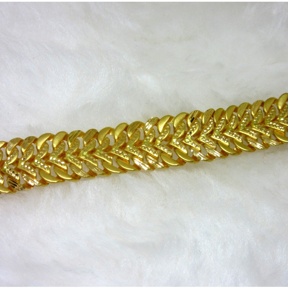 Gold Light Weight Broad Bracelet