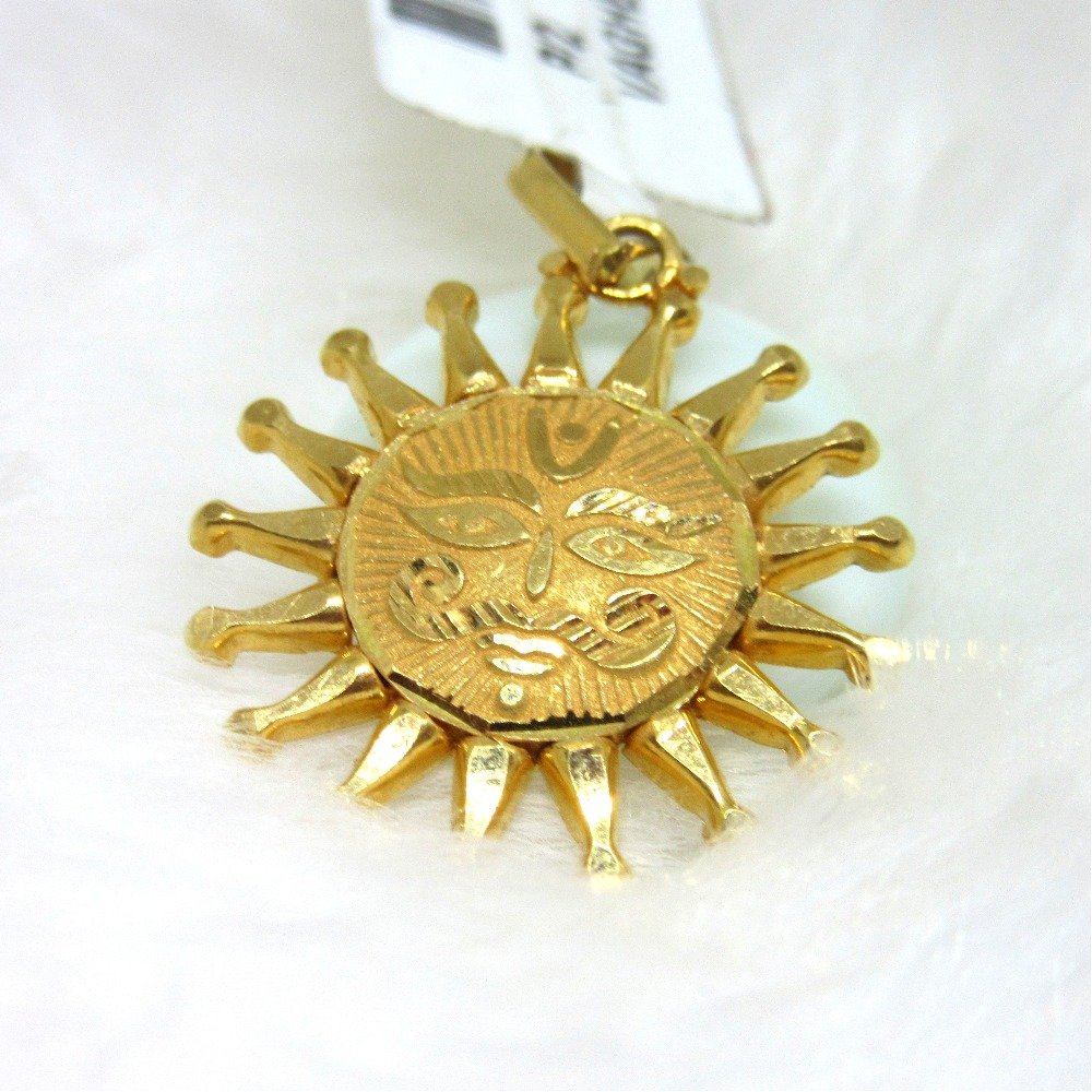 Gold sun pendent