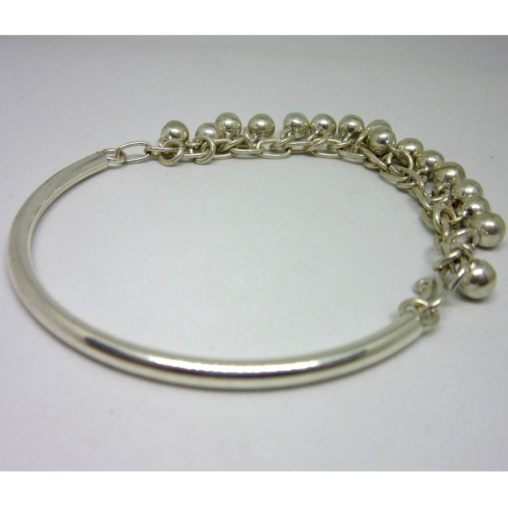 Silver 925 onesided ghunghru bracelet sb925-10