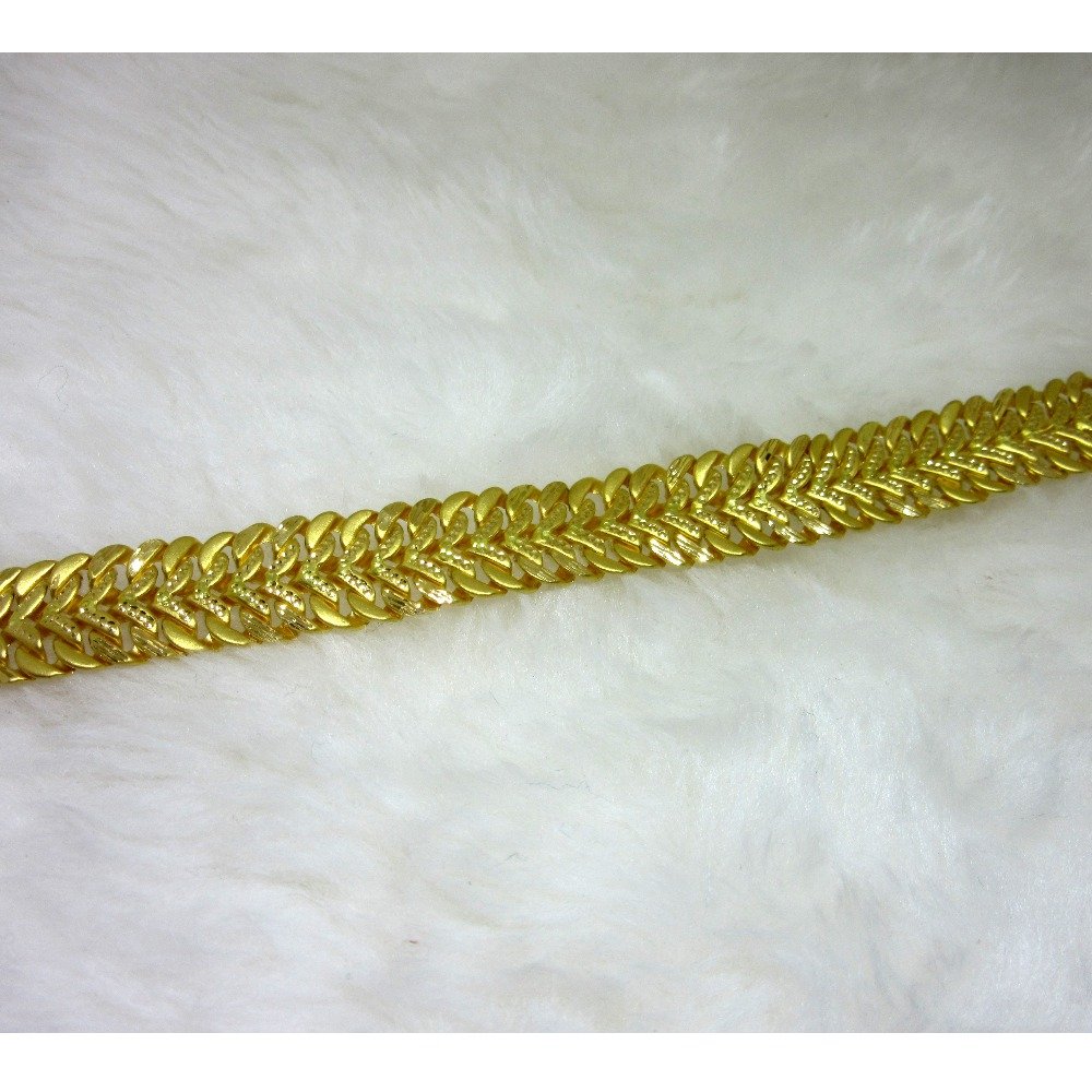 Gold Light Weight Broad Bracelet