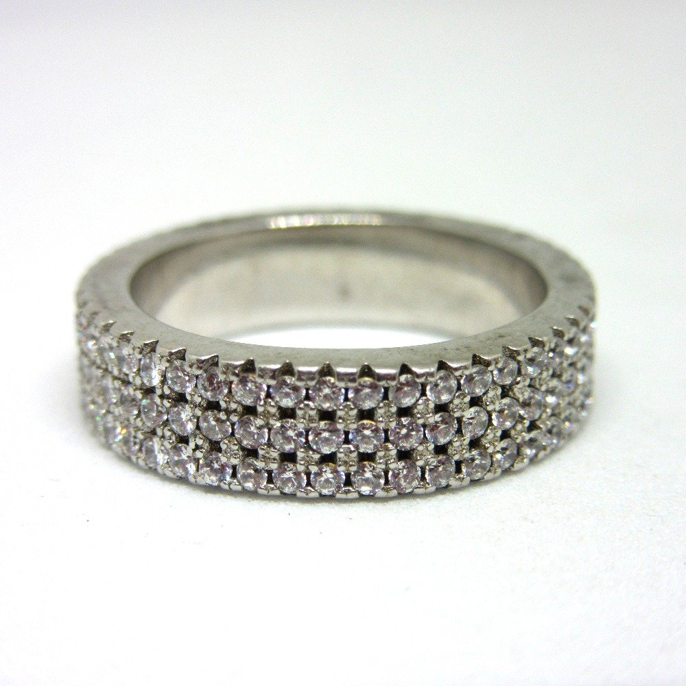 925 silver diamond band sr925-238