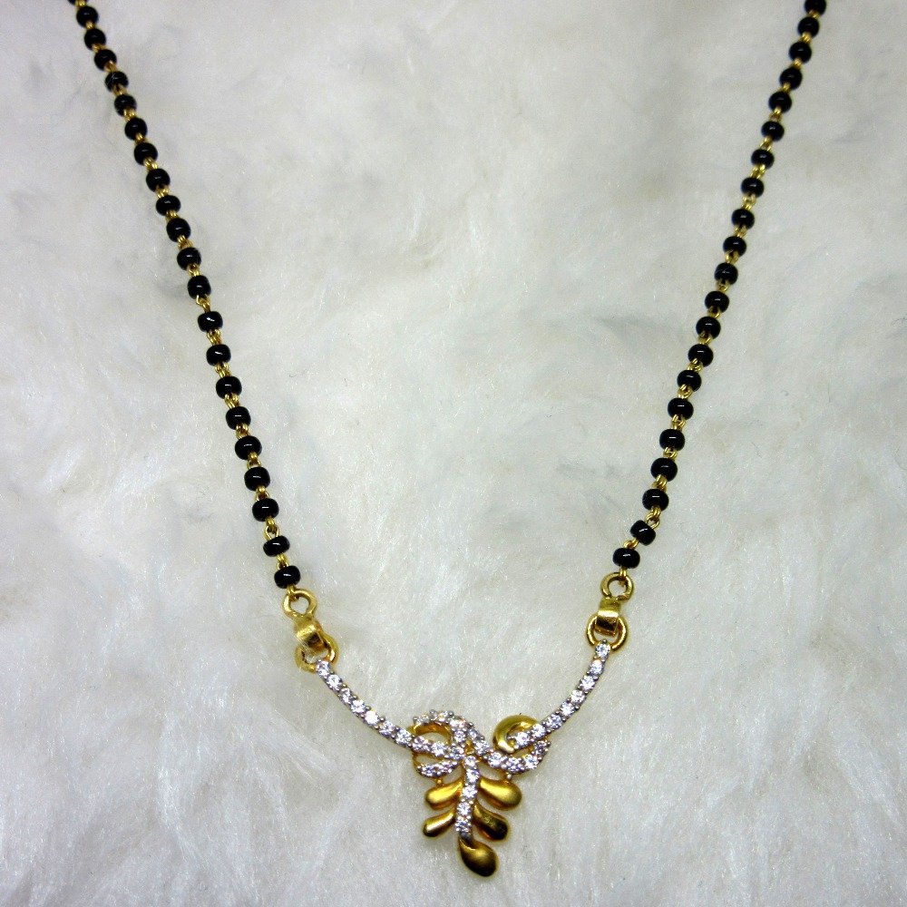 Gold diamond designer mangalsutra