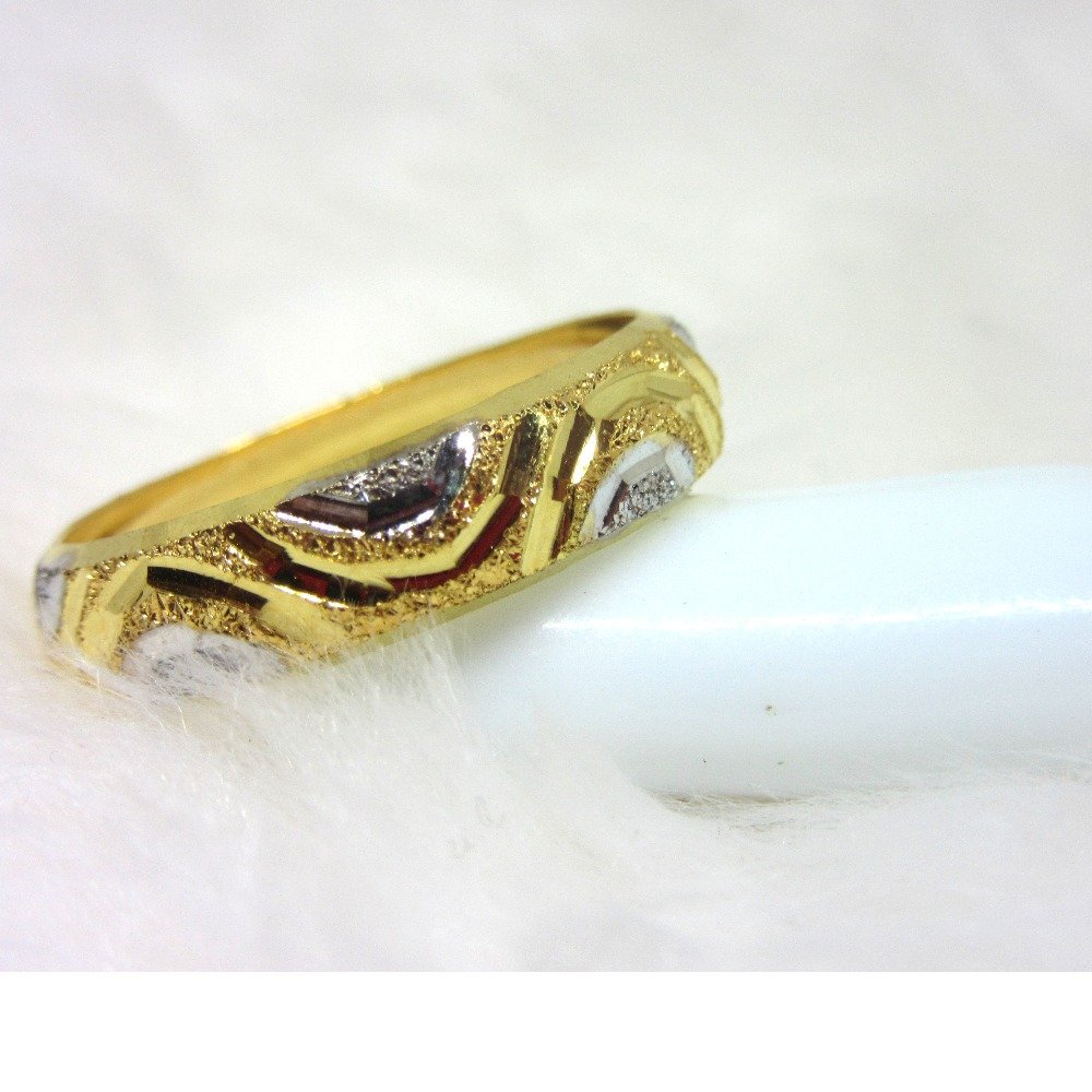Gold half circle band ring