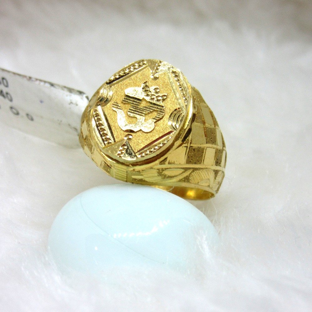 Gold Classic Om Gents Ring