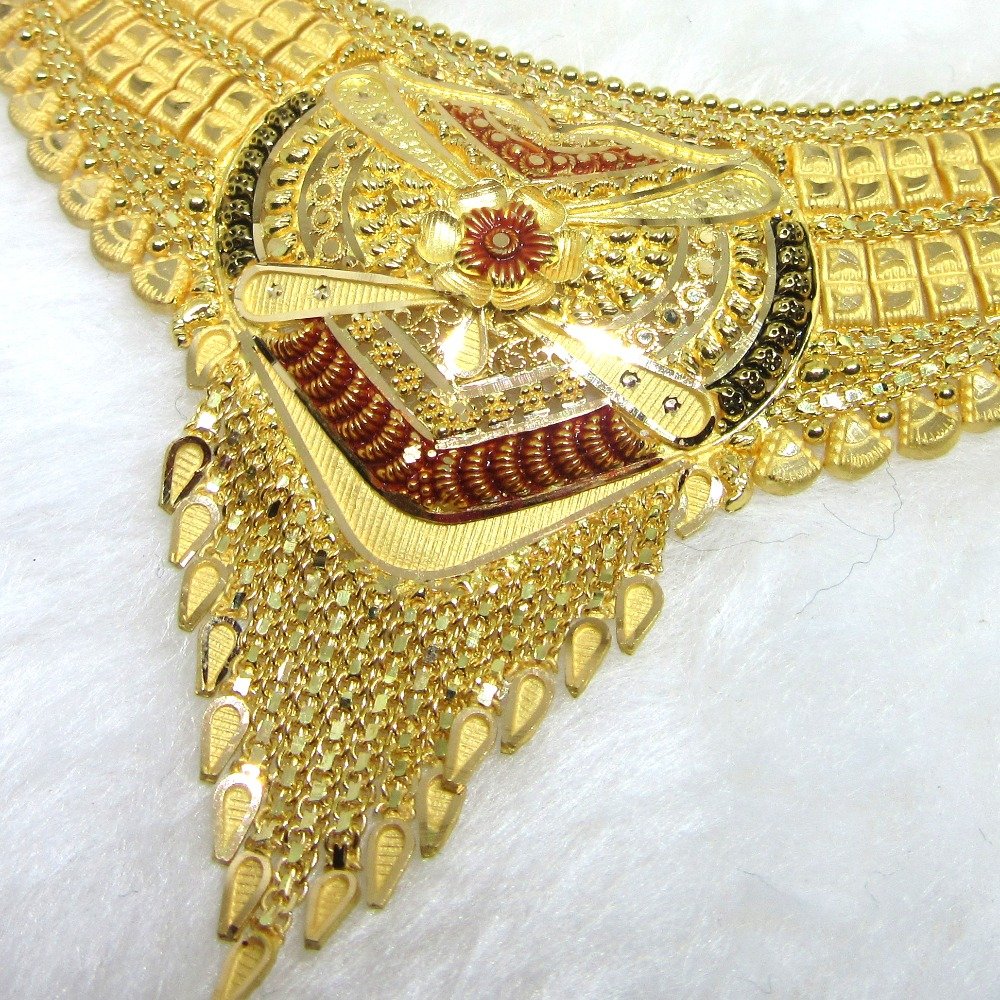 Simple Handmade Broad Yellow Gold hm916 Neckwear set