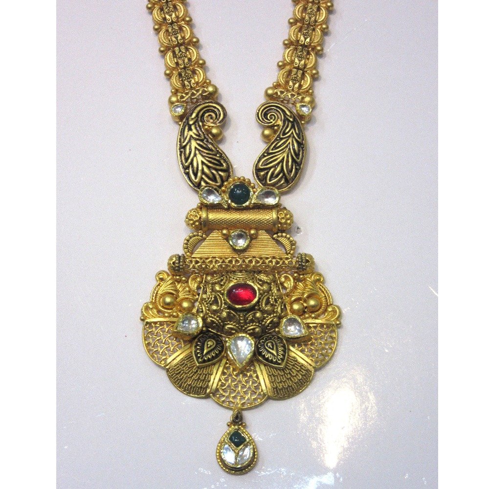 Special designer gold hm916 jadtar necklace set