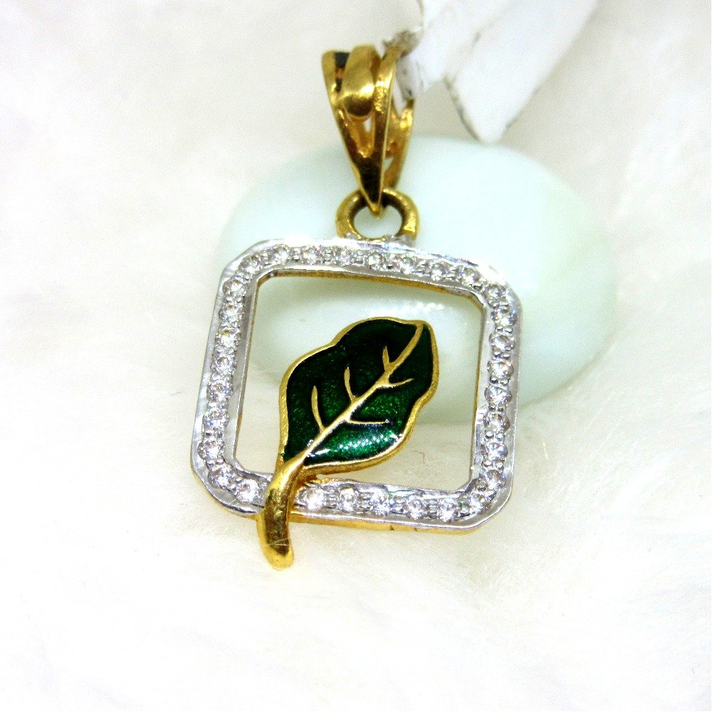 Gold leaf squre pendent