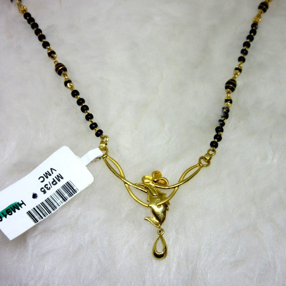 Gold casting mangalsutra with tops