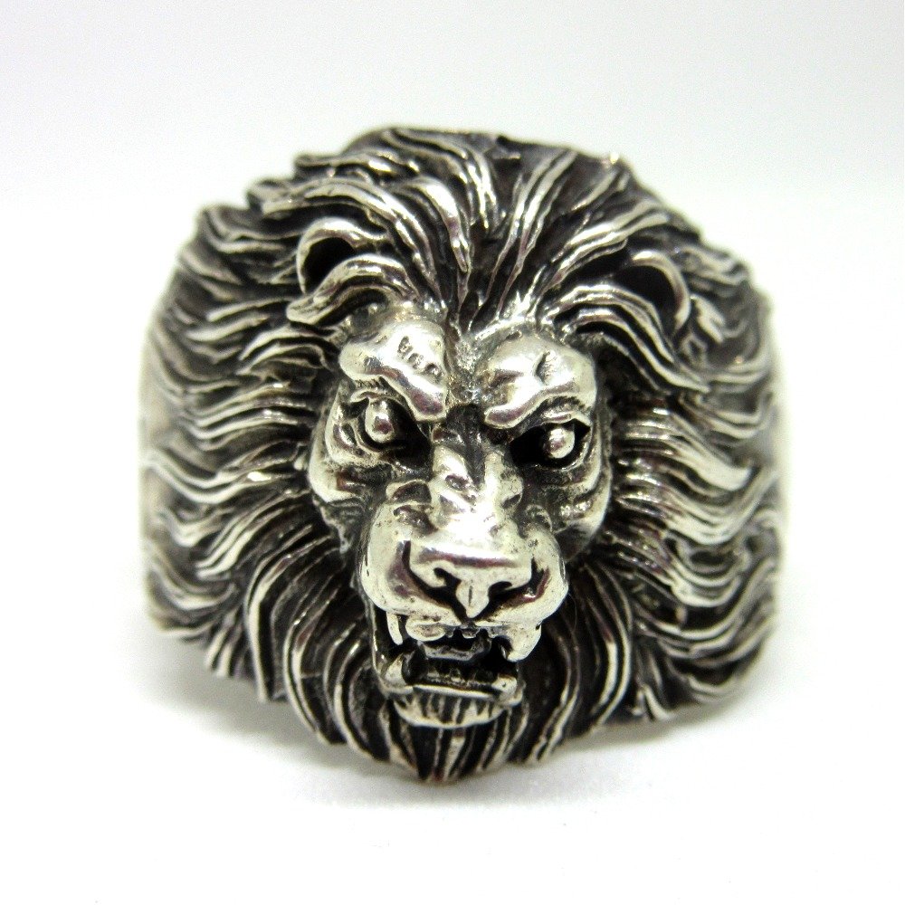 Lion Head Silver Ring – Sunro Raven