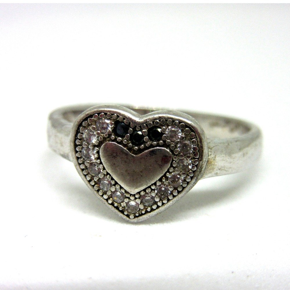 925 silver heart shape ring sr925-98