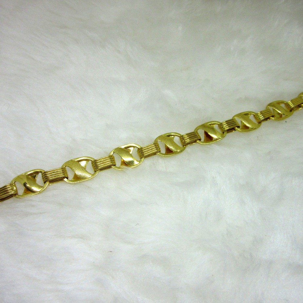 Gold Gents Hollow Bracelet