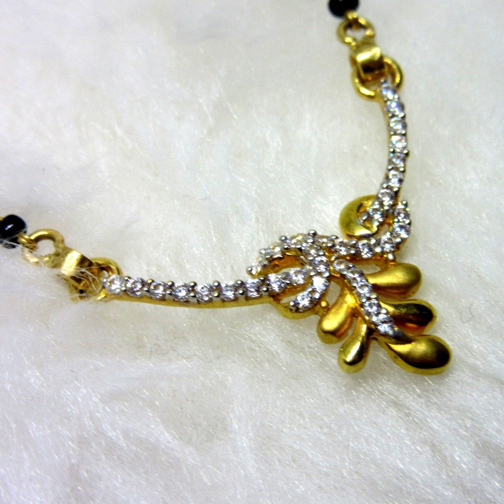 Gold diamond designer mangalsutra