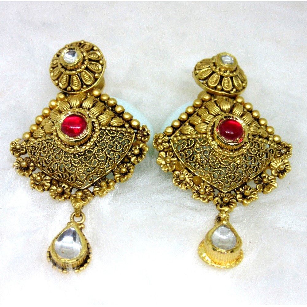 Gold hm916 rajwadi antique jadtar long set