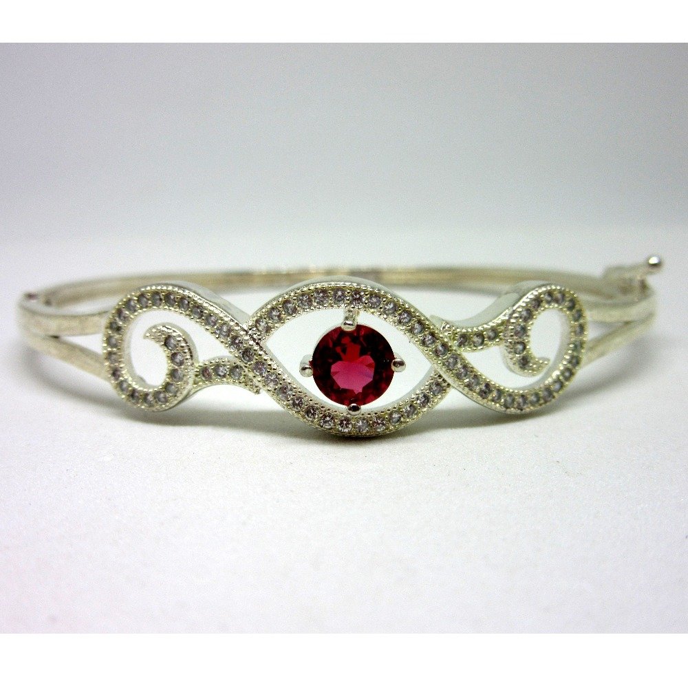 Silver 925 pink stone classic bracelet sb925-5