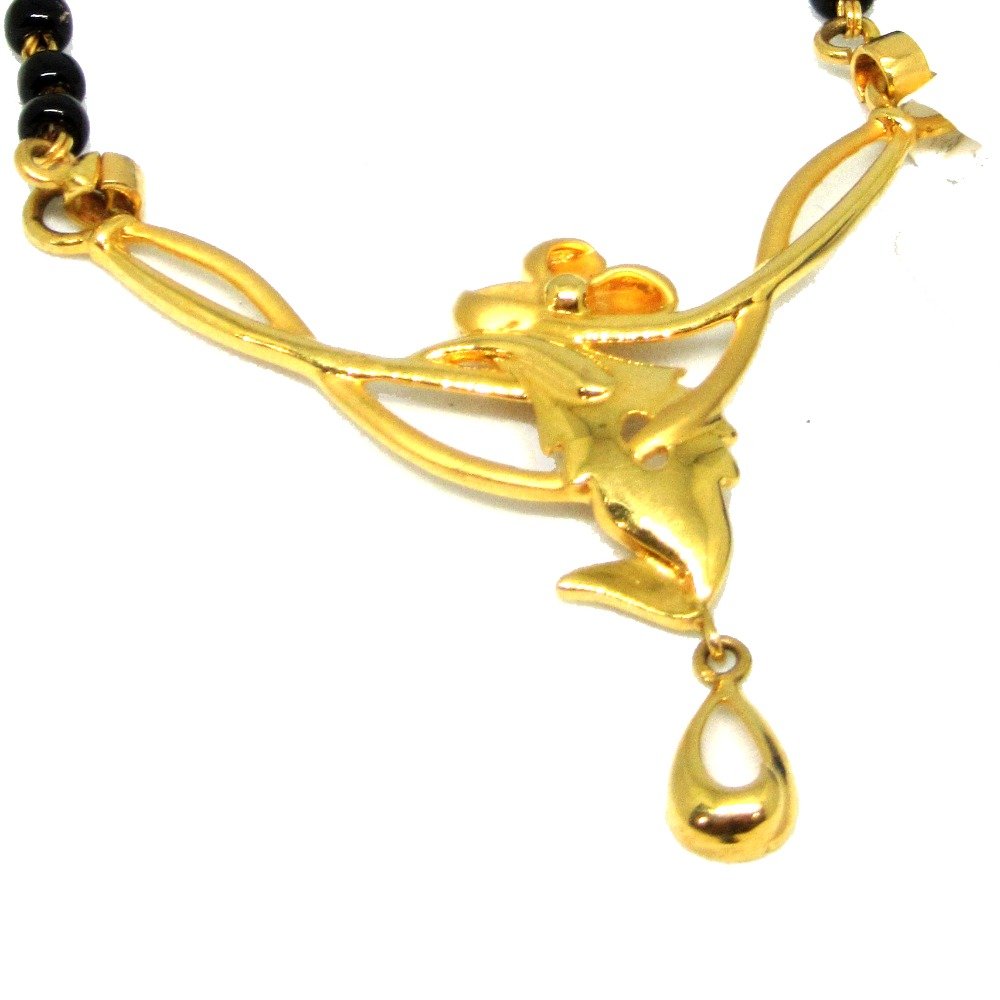 Gold Fancy DailyWear Mangalsutra with Tops