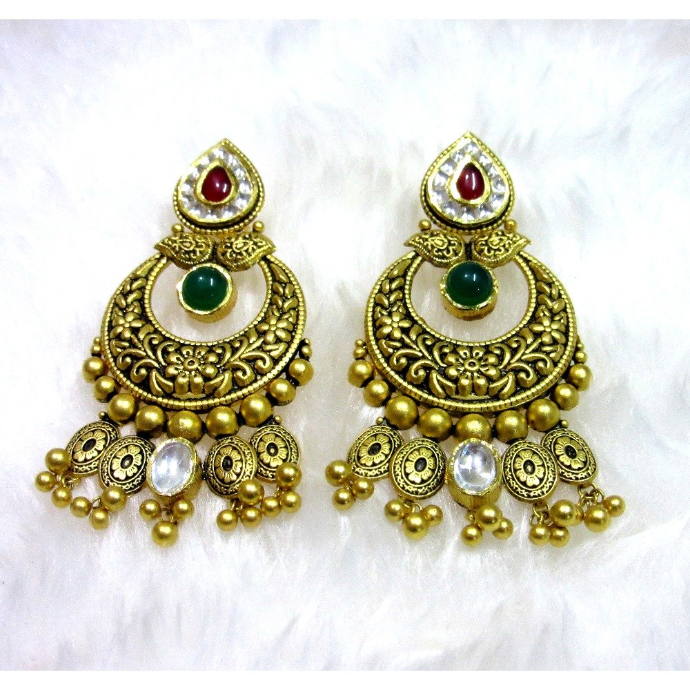 22k gold jadtar oxidized dulhan set