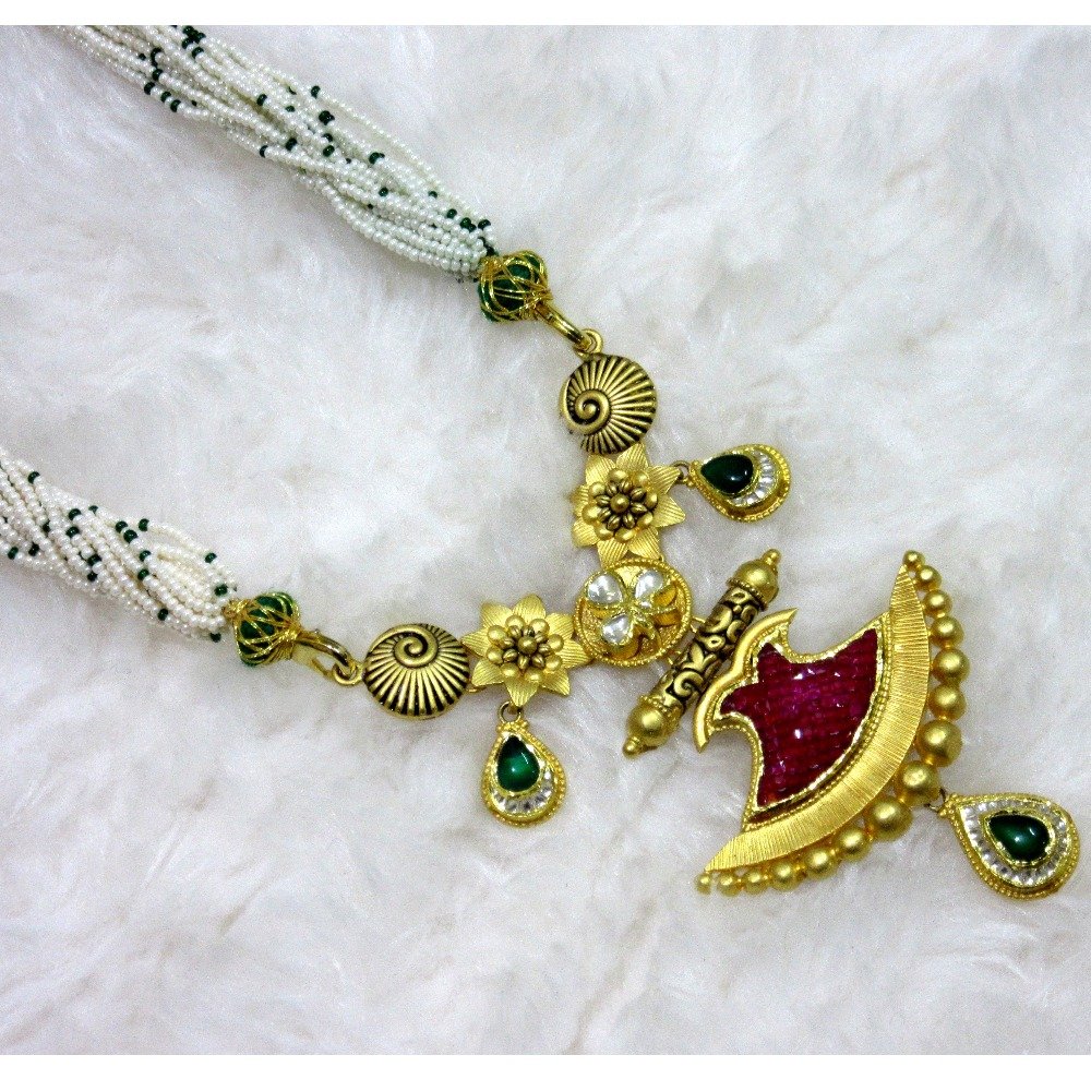 22k semi kundan stone classy set