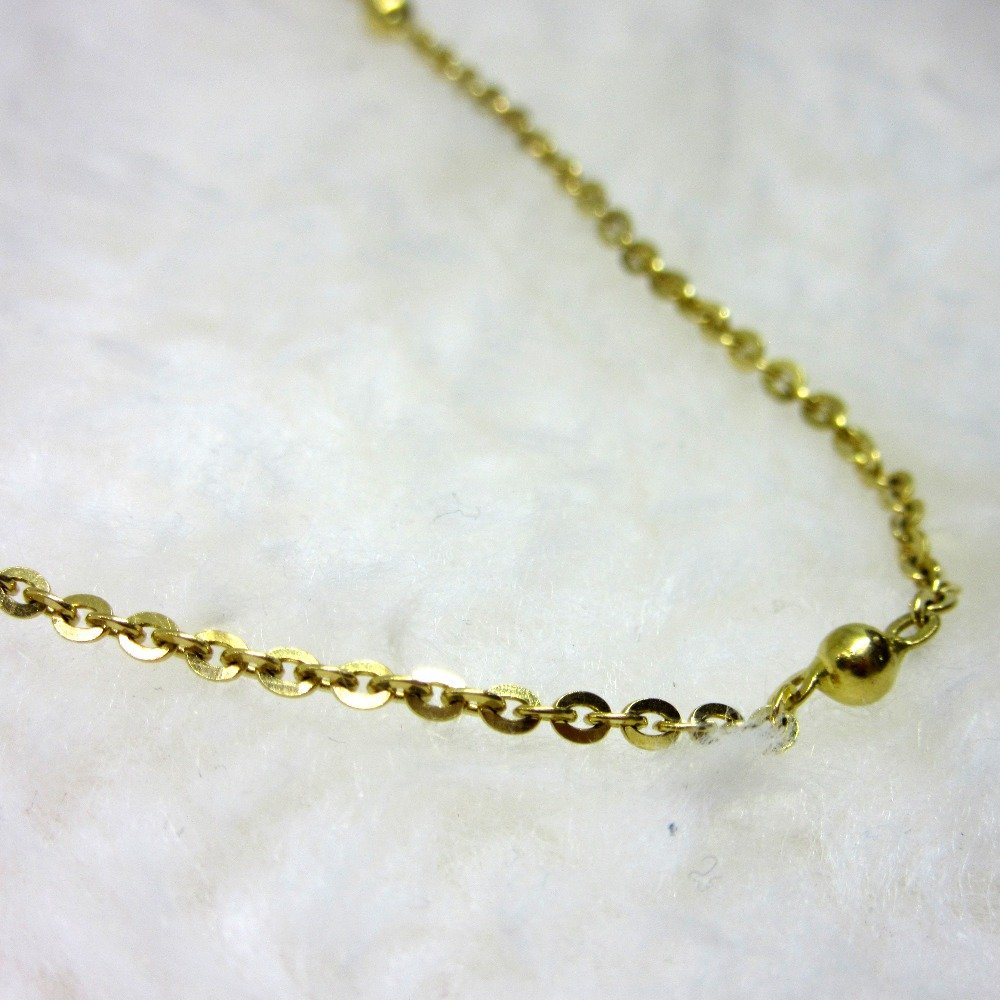 Gold Semi Step Ball Chain